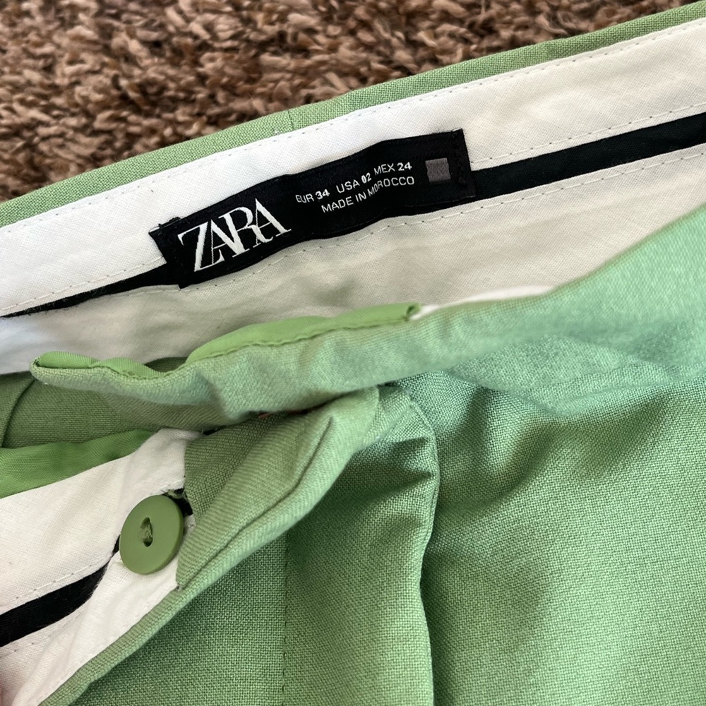 Zara Pastel Green Trousers - Picture 3 of 4